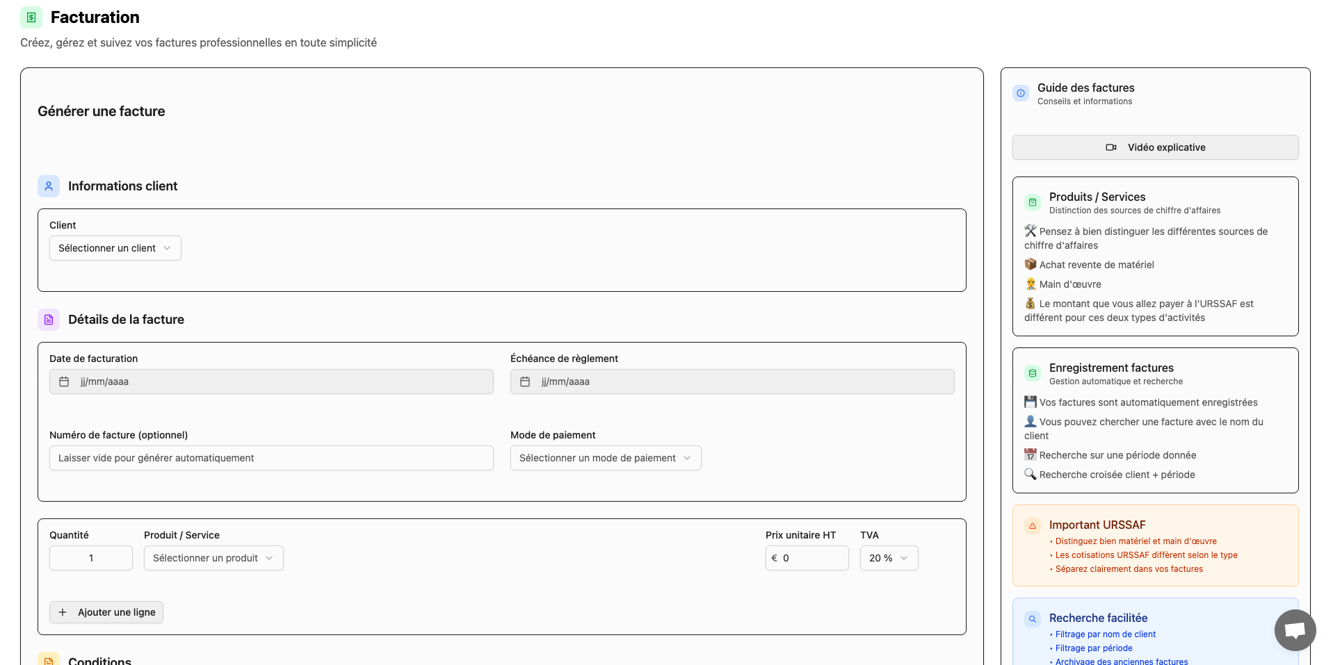 Gestion de votre facturation